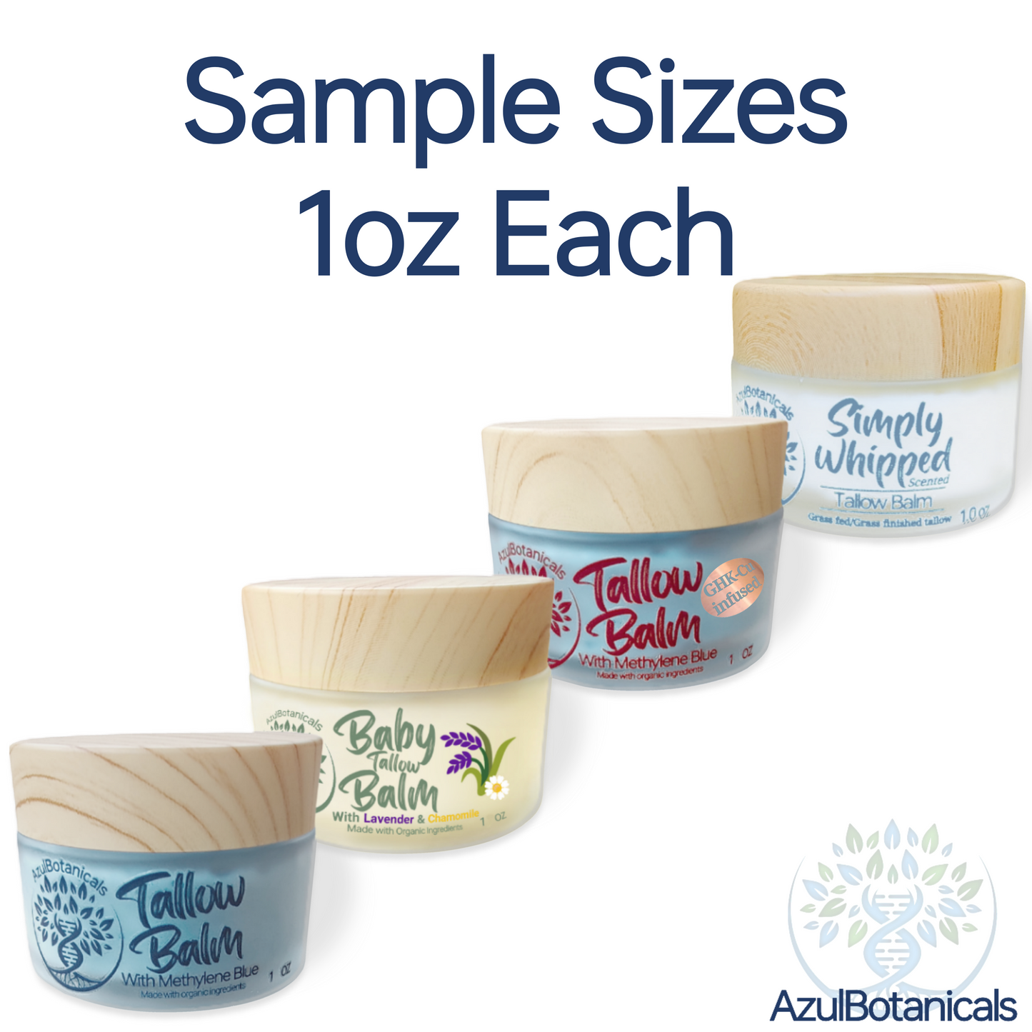 Sample All Four Balms, Each 1 oz Glass Jars