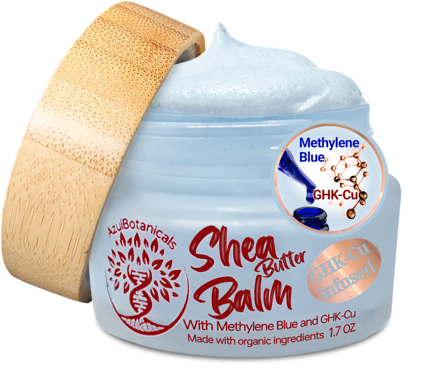 Vegan Whipped Shea Butter Balm Infused With Copper Peptide (GHK-Cu) & Methylene Blue