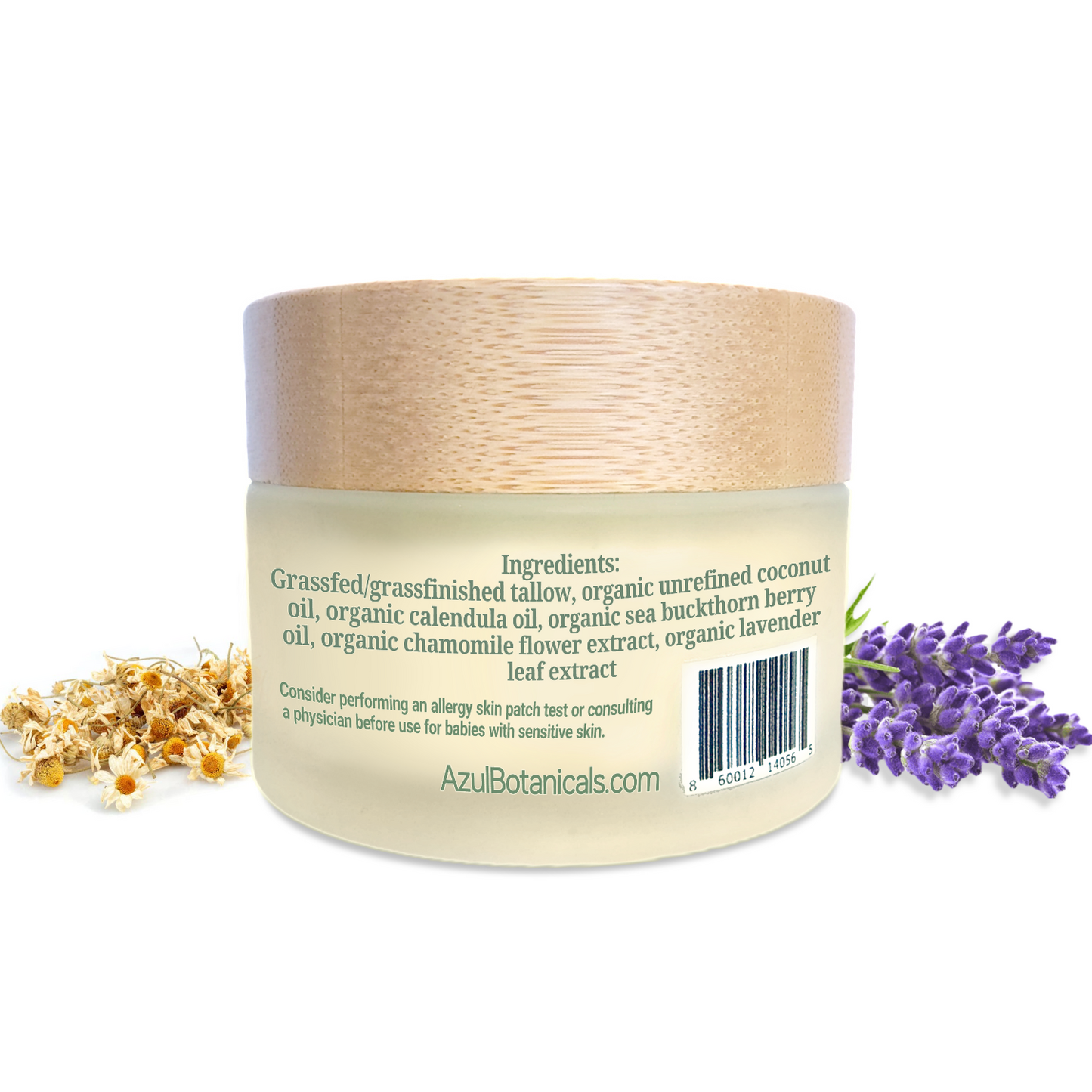Tallow Balm with Lavender Leaf and Chamomile Extract, For Babies and Sensitive Skin