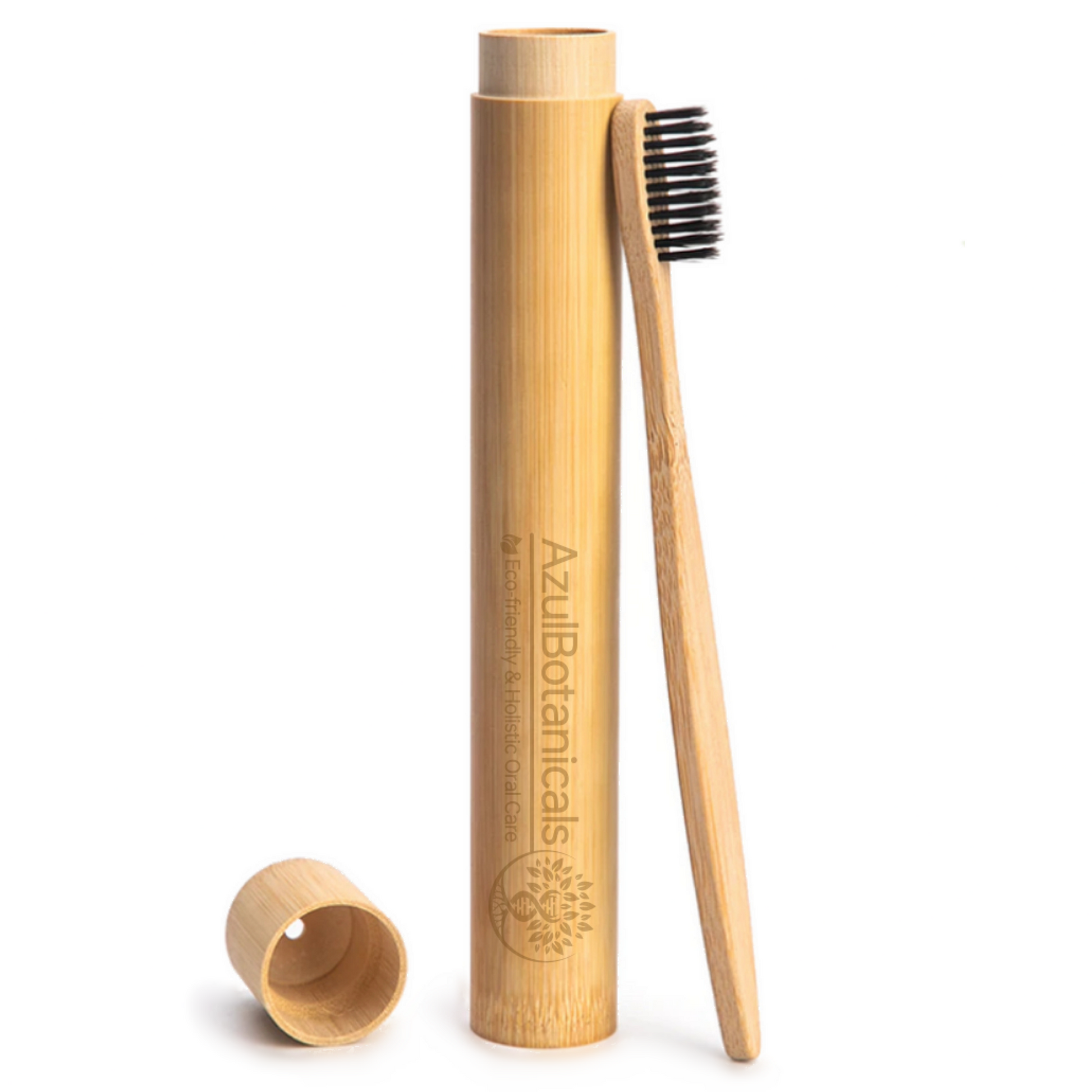 Bamboo toothbrush case