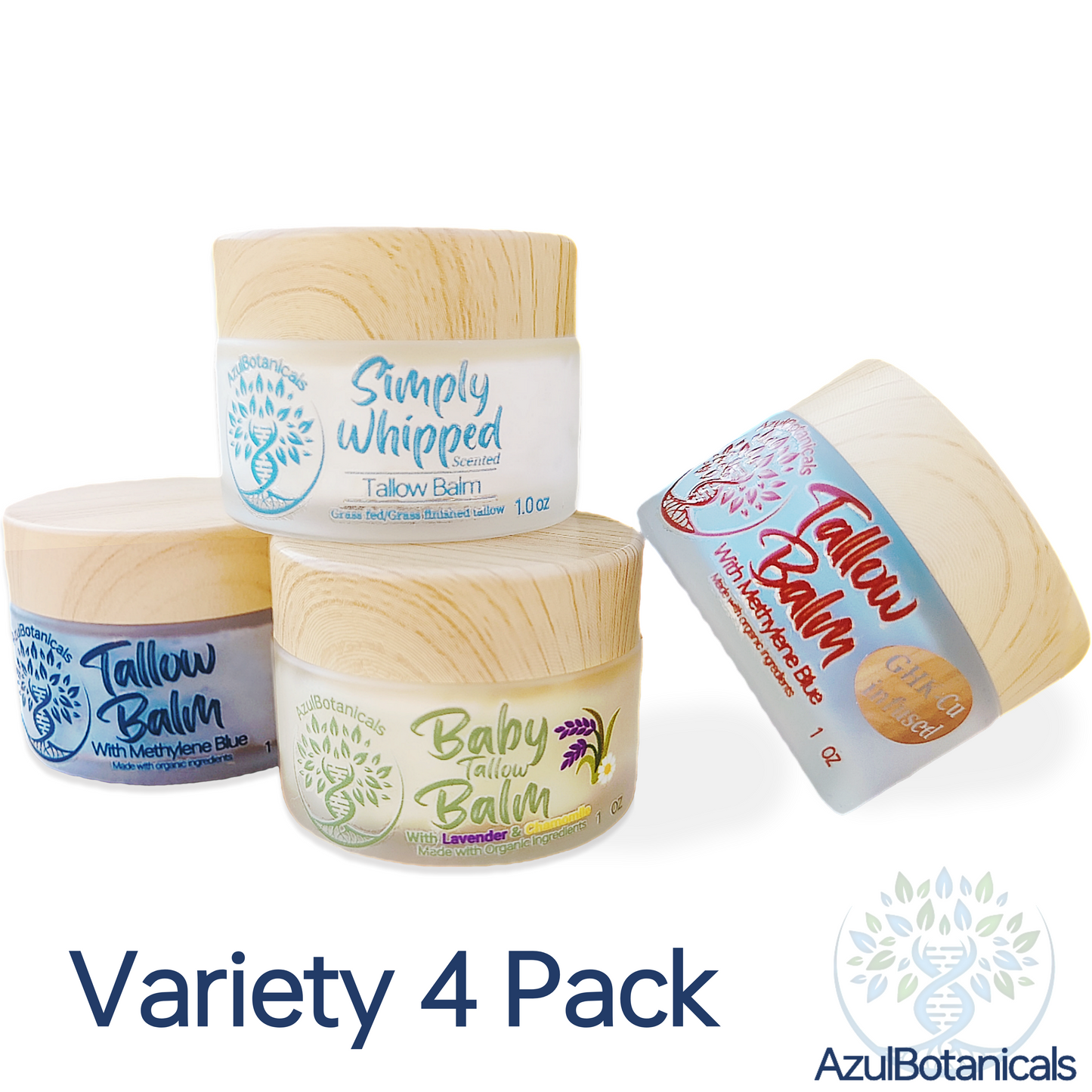 Sample All Four Balms, Each 1 oz Glass Jars