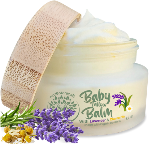 Tallow Balm with Lavender Leaf and Chamomile Extract, For Babies and Sensitive Skin