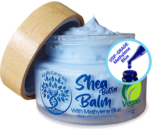 Methylene Blue infused, Whipped Shea Butter Balm Organic and Unrefined