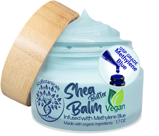 Vegan Methylene Blue infused, Whipped Shea Butter Balm Organic and Unrefined