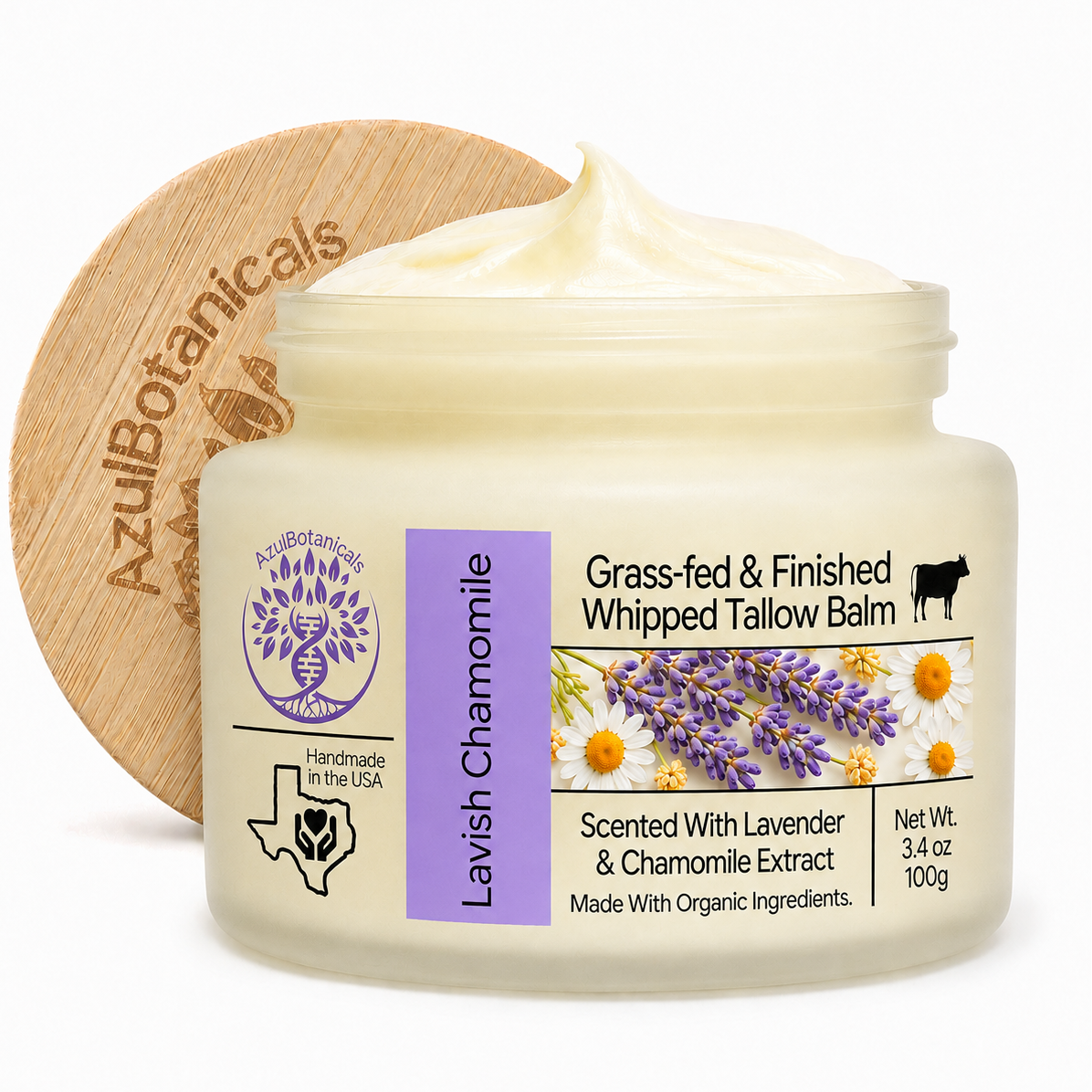 Lavish Chamomile, Whipped Tallow Balm with Leaf/Flower Extracts