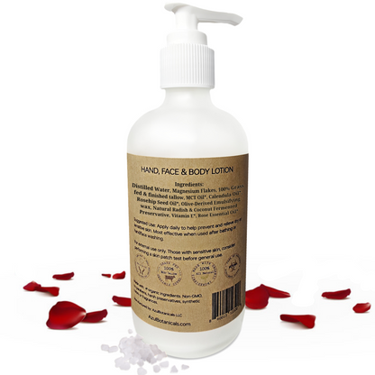 Tallow Body Lotion With Magnesium For Hands, Face & Full Body