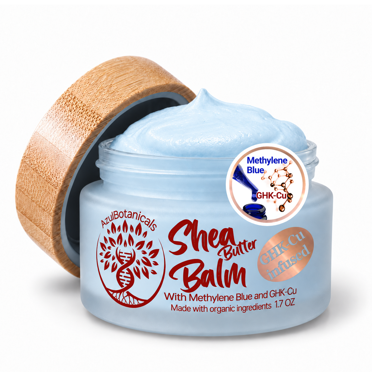 Vegan Whipped Shea Butter Balm Infused With GHK-Cu & Methylene Blue
