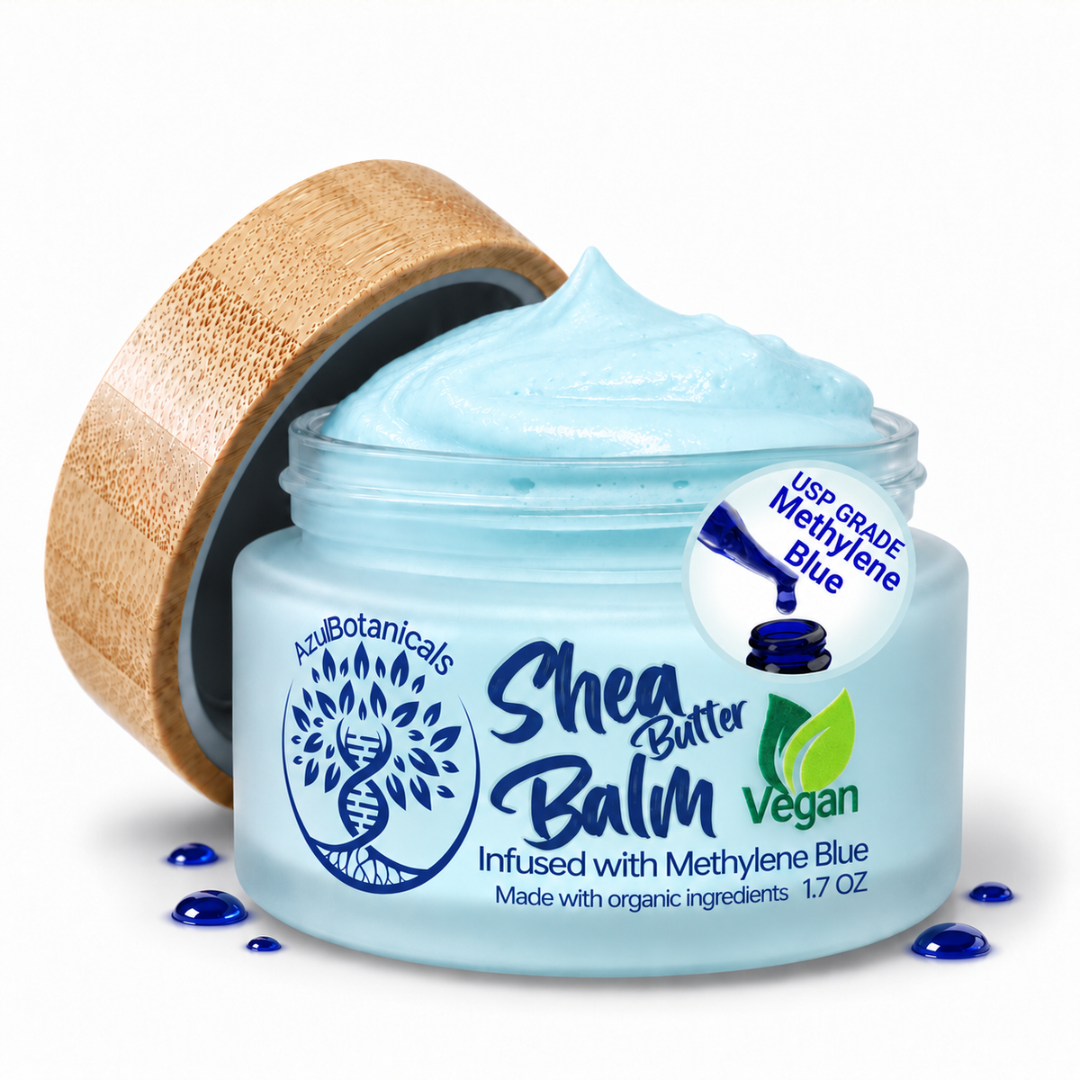 Vegan Whipped Shea Butter Balm Infused With Methylene Blue Organic Ingredients