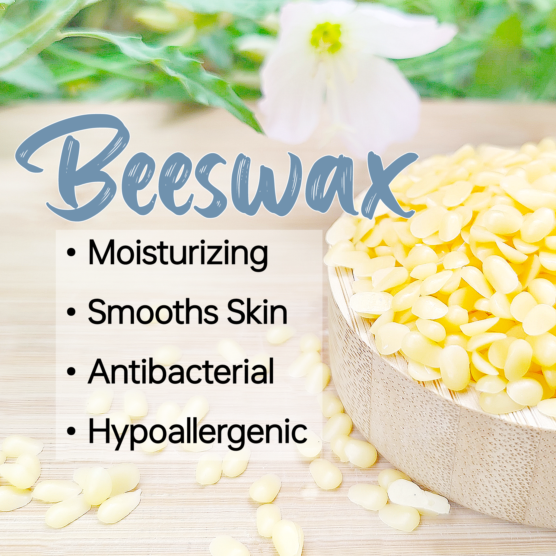 topical Beeswax benefits UV protection emulsifier