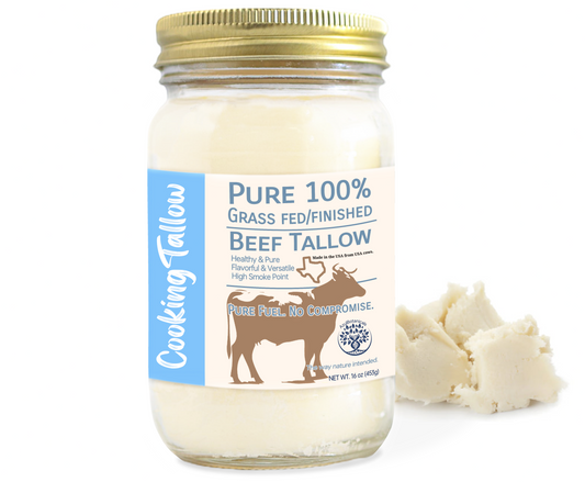 Pure 100% grass fed and grass finished beef tallow