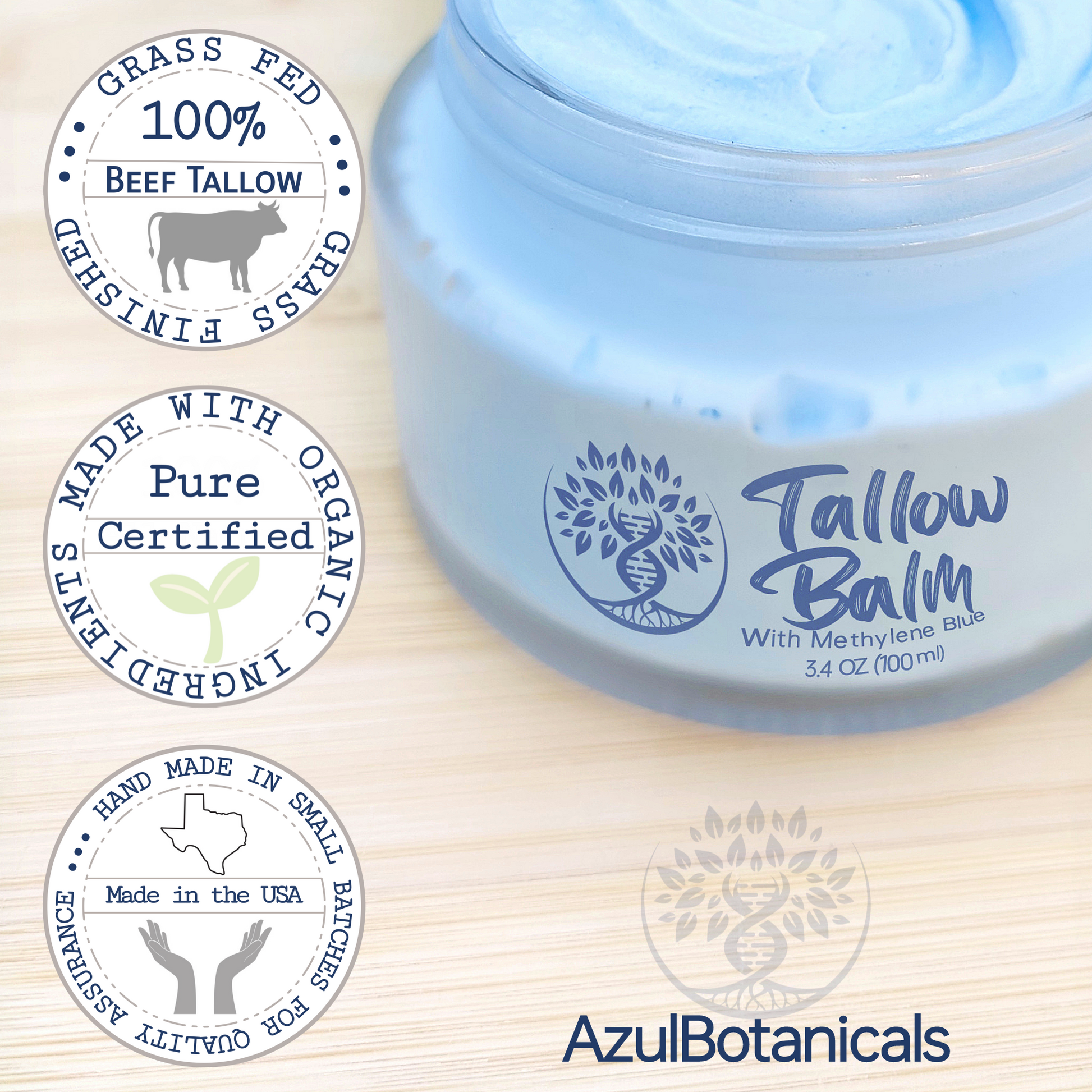 skin balm for face organic grass-fed grass finished tallow