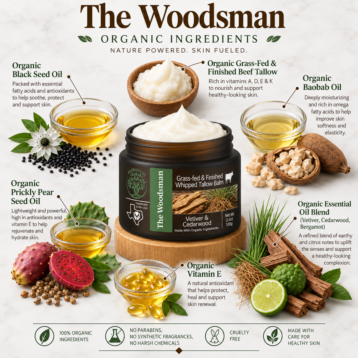 The Woodsman, Whipped Tallow Balm For Men