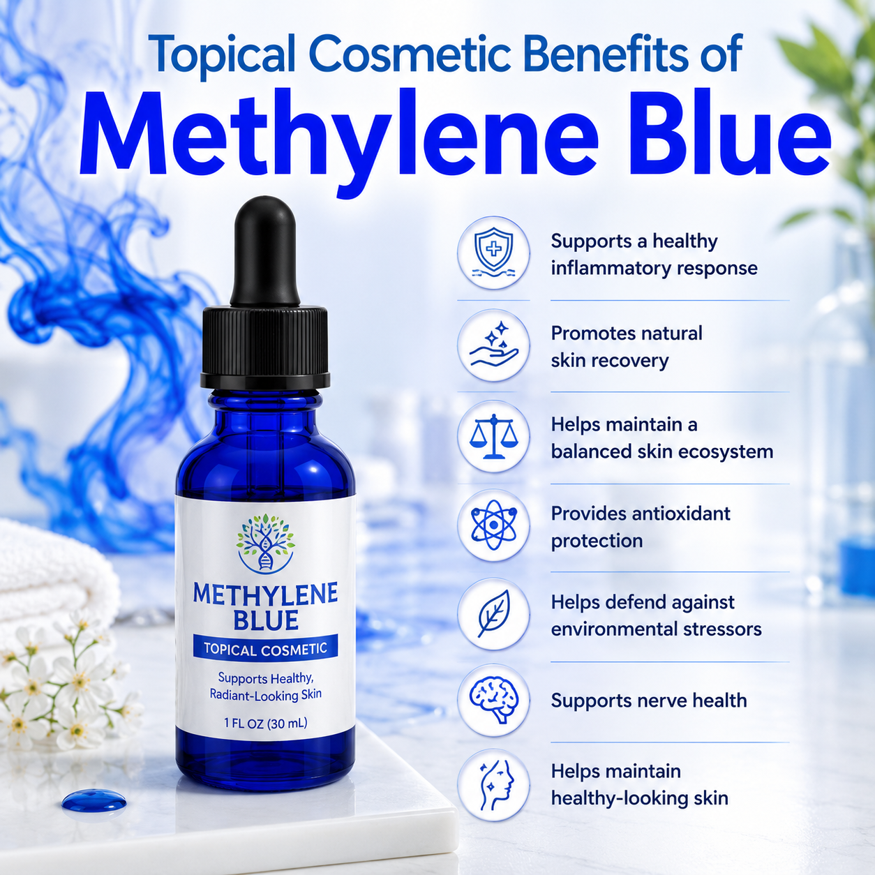 benefits of topical methylene blue for skin