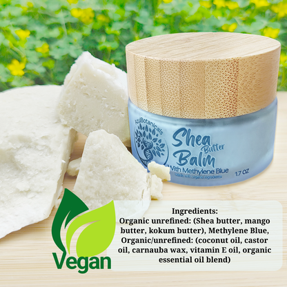 Vegan Methylene Blue infused, Whipped Shea Butter Balm Organic and Unrefined