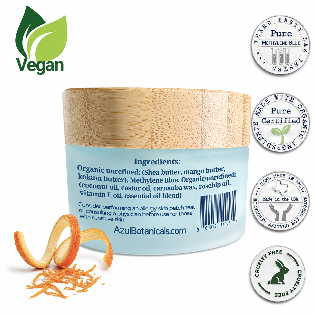 vegan shea butter balm ingredients azulbotanicals