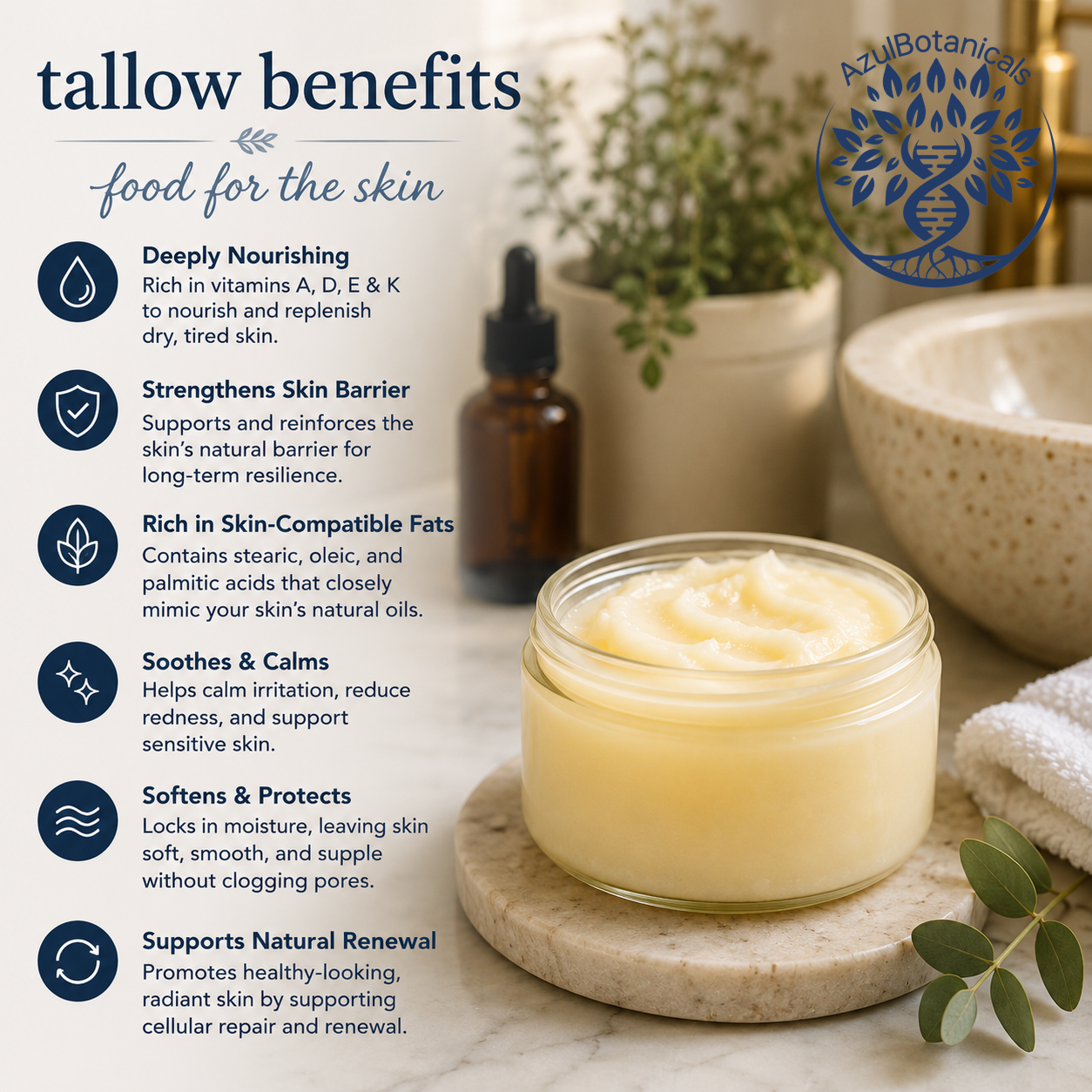 Frankly Vanilla Whipped Tallow Balm with Frankincense & Vanilla